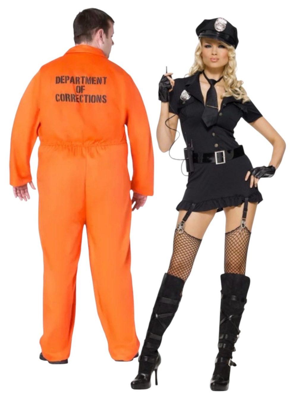 👮‍♂️ Women’s Dirty Cop S/M (4-8) & Escaped Convict Men’s OS Law Enforcement Set